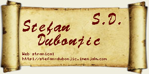 Stefan Dubonjić vizit kartica